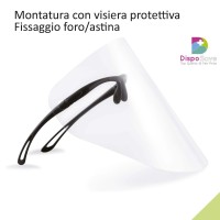 Montatura con visiera protettiva Fissaggio foro-astina